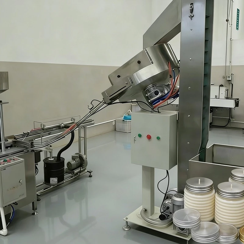Línea de producción de tapas roscadas para velas de cera de palma