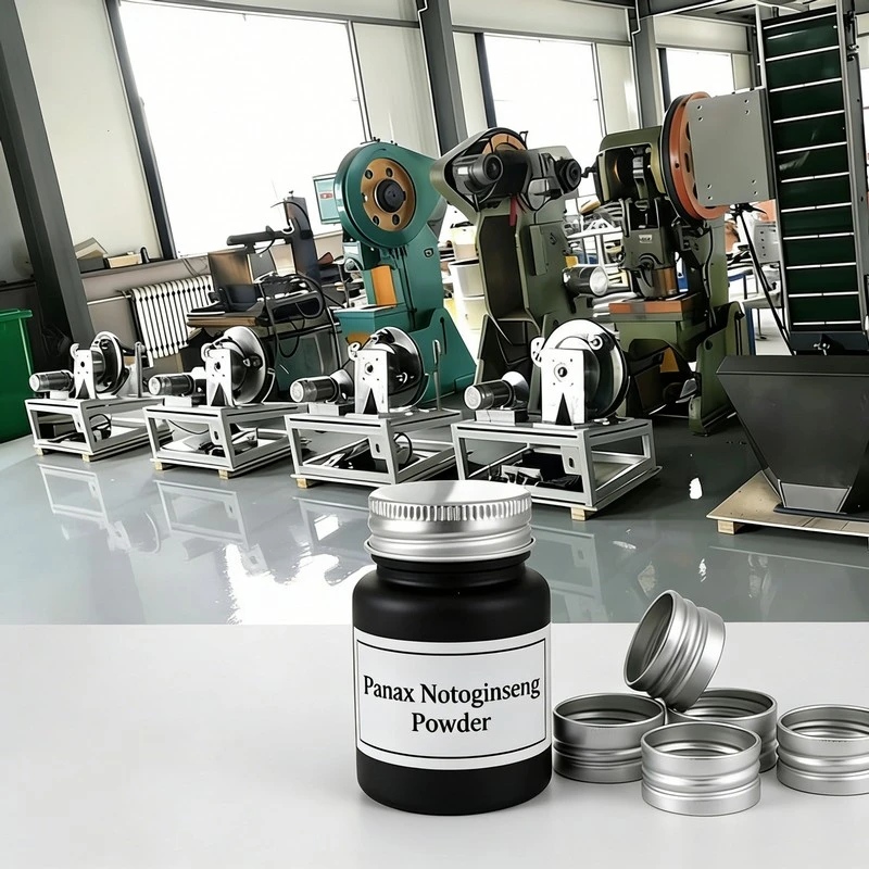 Línea de producción de tapas roscadas en polvo Panax Notoginseng